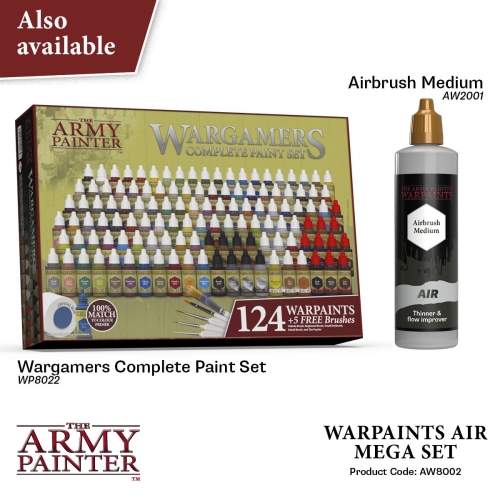 Preview: The Army Painter Warpaints Air Mega Set inkl. Farben (g.P. 1L= 163,03€)